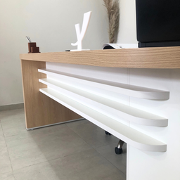 Mesa Executiva para Escritório em Tamburato 4 Gavetas Elegante e Funcional - 21