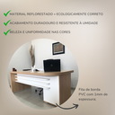 Ver imagem 6 de Mesa Executiva para Escritório em Tamburato Elegante e Funcional 180cm Branco/Carvalho Artany