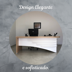 Mesa para Escritório Diretor em L Tamburato e Elegante - 14