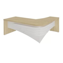 Mesa para Escritório Diretor em L Tamburato e Elegante - 3