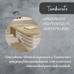 Mesa para Escritório Diretor em L Tamburato e Elegante - 19