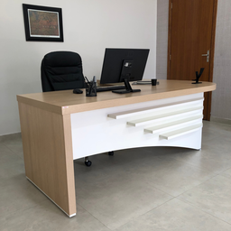 Mesa para Escritório Diretor em L Tamburato e Elegante - 5
