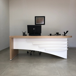 Mesa para Escritório Diretor em L Tamburato e Elegante - 13
