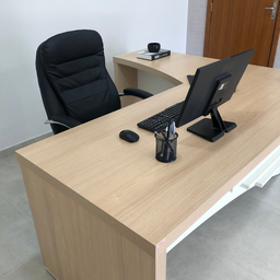 Mesa para Escritório Diretor em L Tamburato e Elegante - 7