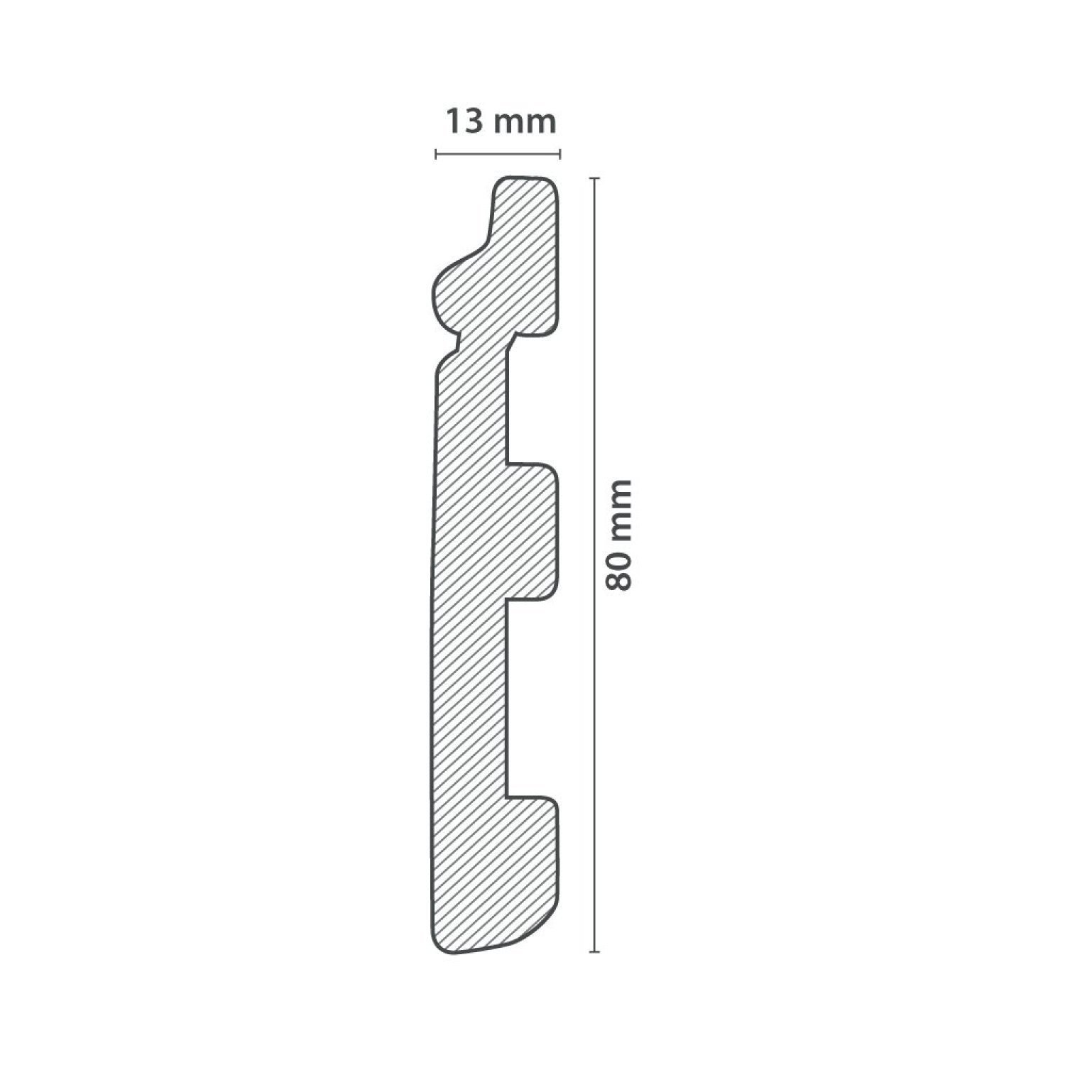 Rodapé de Poliestireno 8cm x 13mm x 2m Cf11 HD Homestar - 3