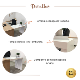 Mesa de Apoio Extensão do Espaço de Trabalho Tamburato  - 12
