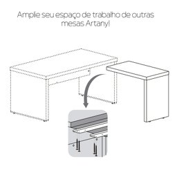 Mesa de Apoio Extensão do Espaço de Trabalho Tamburato  - 2