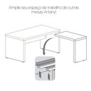 Ver imagem 2 de Mesa de Apoio Extensão do Espaço de Trabalho Tamburato 89cm Branco Artany