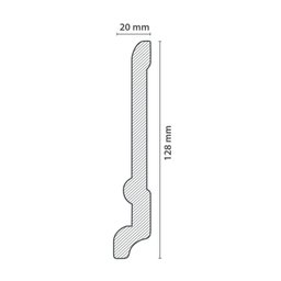 Rodapé de Poliestireno 12cm x 20mm x 2m Cf13 HD Homestar - 3