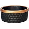 Cachepot Preto e Cobre em Cimento Grande Mart - 1