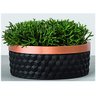 Cachepot Preto e Cobre em Cimento Grande Mart - 2