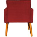 Ver imagem 2 de Kit 3 Poltronas para Recepção Nina Suede Cores Pé Palito 30cm Castanho - Suede