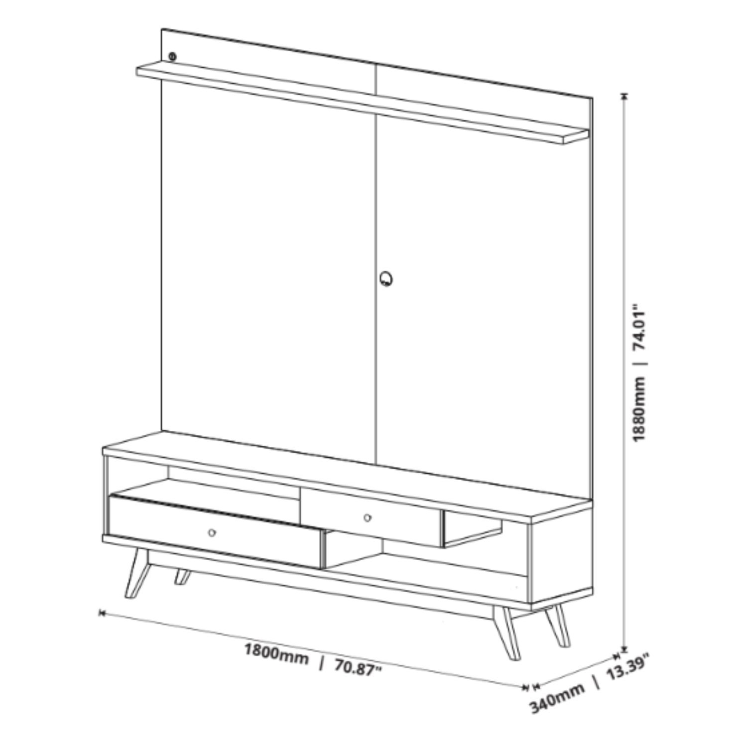 Estante Home Theater para TV até 75 Polegadas com Led Home 5232 - 3