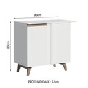 Ver imagem 3 de Balcão Armário de Cozinha de Canto 1 Porta Branco Reims Madesa