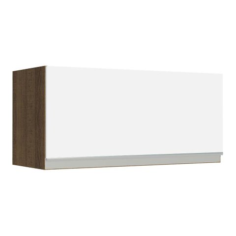 Armário de Cozinha Aéreo 70 cm 1 Porta Basculante Rustic/Branco Glamy Madesa