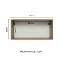 Ver imagem 4 de Armário de Cozinha Aéreo 70 cm 1 Porta Basculante Rustic/Branco Glamy Madesa
