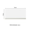 Ver imagem 3 de Armário de Cozinha Aéreo 70 cm 1 Porta Basculante Rustic/Branco Glamy Madesa