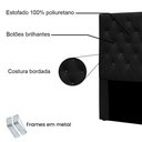 Ver imagem 4 de Cabeceira Casal 1,40m Toledo Suede - Pallazio Preto
