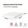 Capa Colchão com Zíper Casal 188 X 138 X 18 Cm Cor Bege - 3