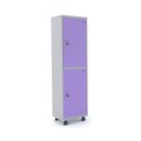 Ver imagem 1 de Armário Guarda Volume Locker Roupeiro 2 Portas Aço 50cmx193cm