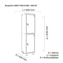 Ver imagem 2 de Armário Guarda Volume Locker Roupeiro 2 Portas Aço 50CMX193CM Vermelho