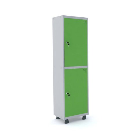 Armário Guarda Volume Locker Roupeiro 2 Portas Aço 50CMX193CM Verde