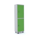 Ver imagem 1 de Armário Guarda Volume Locker Roupeiro 2 Portas Aço 50CMX193CM Verde