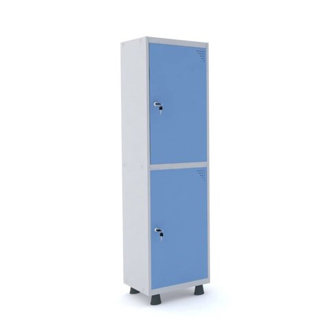 Armário Guarda Volume Locker Roupeiro 2 Portas Aço 50cmx193cm 