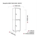 Ver imagem 2 de Armário Guarda Volume Locker Roupeiro 2 Portas Aço 50cmx193cm