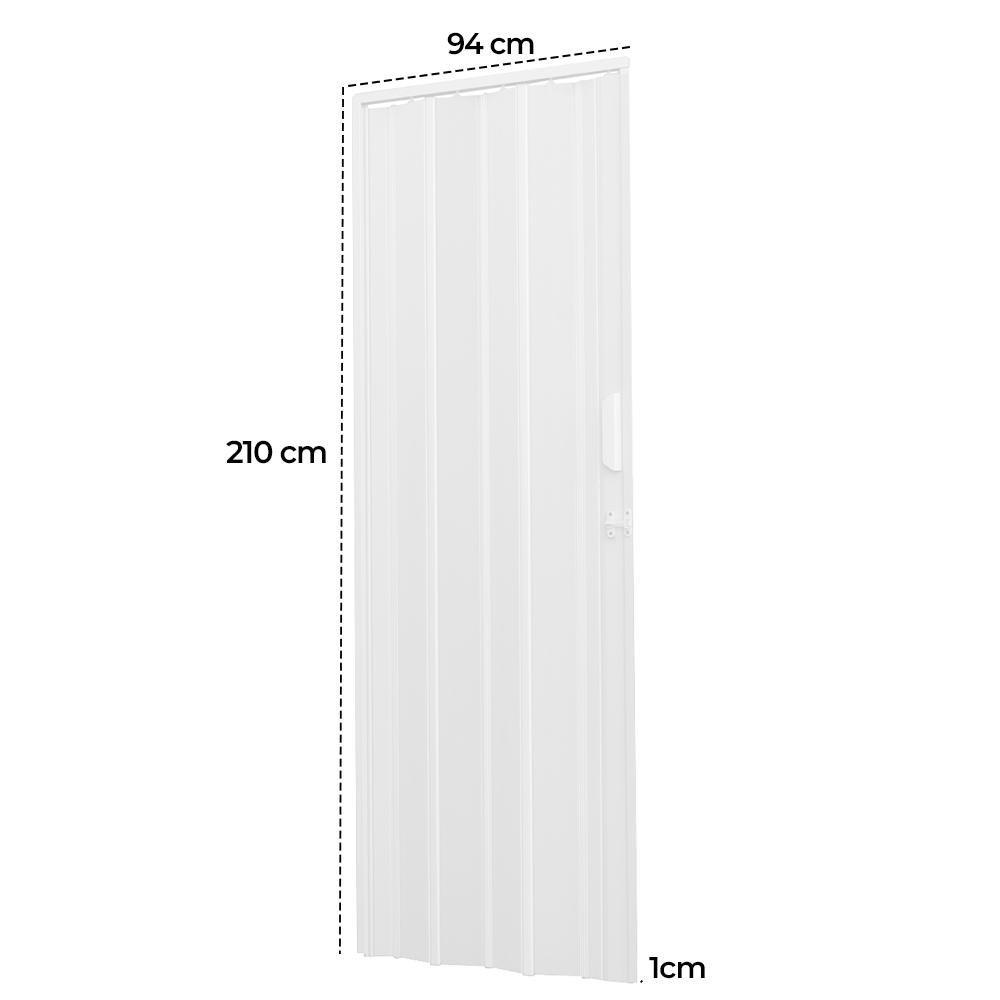 Porta Sanfonada de PVC 94x210cm AZN - Branco Gelo - 9