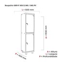 Ver imagem 2 de Armário Guarda Volume Locker Roupeiro 2 Portas Aço 50CMX193CM Laranja