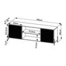 Rack de Tv Metalic Estilo Industrial 180cm 02 Portas Asn 27912 Naturart - 2