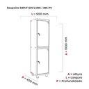 Ver imagem 2 de Armário Guarda Volume Locker Roupeiro 2 Portas Aço 50cmx193cm