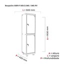Ver imagem 2 de Armário Guarda Volume Locker Roupeiro 2 Portas Aço 50CMX193CM Verde