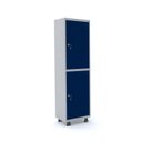 Ver imagem 1 de Armário Locker Roupeiro Industrial 2 Portas Aço 50cm Linha Aço Azul