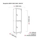 Ver imagem 2 de Armário Locker Roupeiro Industrial 2 Portas Aço 50cm Linha Aço Azul