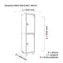 Ver imagem 2 de Armário Guarda Volume Locker Roupeiro 2 Portas Aço 50cmx193cm 