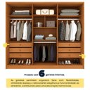 Ver imagem 7 de Guarda-Roupa Casal com 6 Portas e 6 Gavetas 274cm Multimóveis CR35499 Cinamomo/Off White