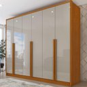 Ver imagem 2 de Guarda-Roupa Casal com 6 Portas e 6 Gavetas 274cm Multimóveis CR35499 Cinamomo/Off White