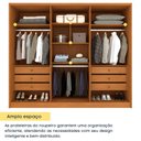 Ver mais imagens de Guarda-Roupa Casal com 6 Portas e 6 Gavetas 274cm Multimóveis CR35499 Cinamomo/Off White