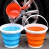 Balde Mágico Dobrável Retrátil 10l de Silicone Reforçado Cor:azul;tamanho:u - 6