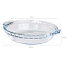 5 Formas Assadeiras Filetadas Vidro Redonda 1,3l Marinex Travessas Refratários para Forno - 6