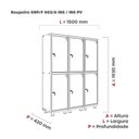 Ver imagem 2 de Armário Guarda Volume Locker Roupeiro 6 Portas Aço 150cmx193cm