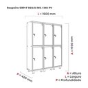 Ver imagem 2 de Armário Guarda Volume Locker Roupeiro 6 Portas Aço 150CMX193CM Rosa