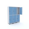 Armário Guarda Volume Locker Roupeiro 6 Portas Aço 150cmx193cm  - 1