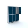 Armário Guarda Volume Locker Roupeiro 6 Portas Aço 150cmx193cm  - 1