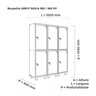 Armário Guarda Volume Locker Roupeiro 6 Portas Aço 150cmx193cm  - 2