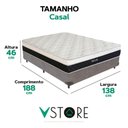 Ver imagem 3 de Cama Box Casal e Colchão Dallas Molas V-store 138x188x20 Cor:cinza
