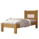 Ver imagem 6 de Kit Quarto Solteiro Clara Cama + Guarda Roupa 3 Portas 2 Gavetas Designl Moderno em Rattan de Mdf