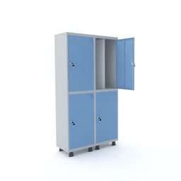 Armário Guarda Volume Locker Roupeiro 4 Portas Aço 100cmx193cm  - 1